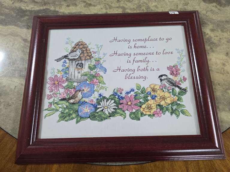 Framed Cross-Stitch - 18x15in