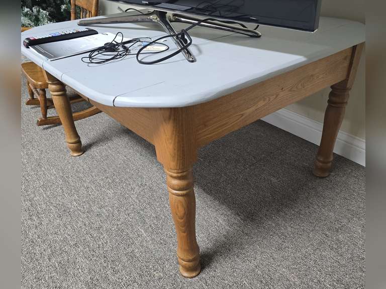 Painted Wooden Table / Coffee Table / TV Stand - approx. 36x37x22in