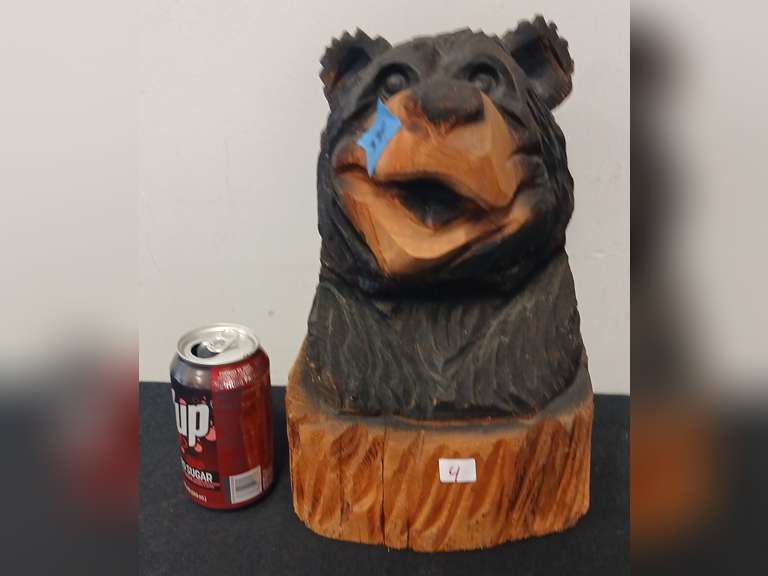 Chainsaw cut Black Bear
