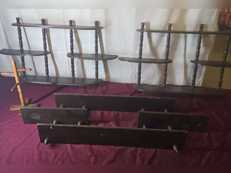 3 Wooden wall shelves