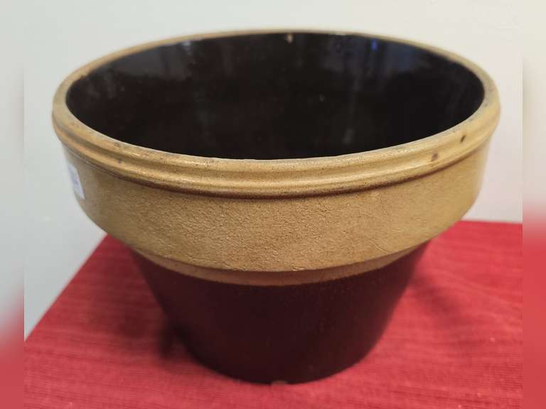 Salt Glazed Stoneware Bowl, chipped on bottom pictured