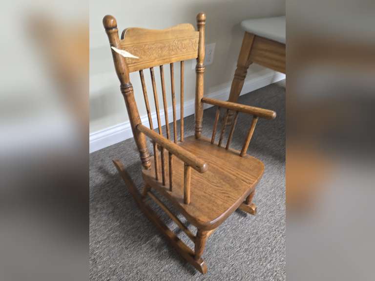 Child's Spindle Back Wood Rocking Chair