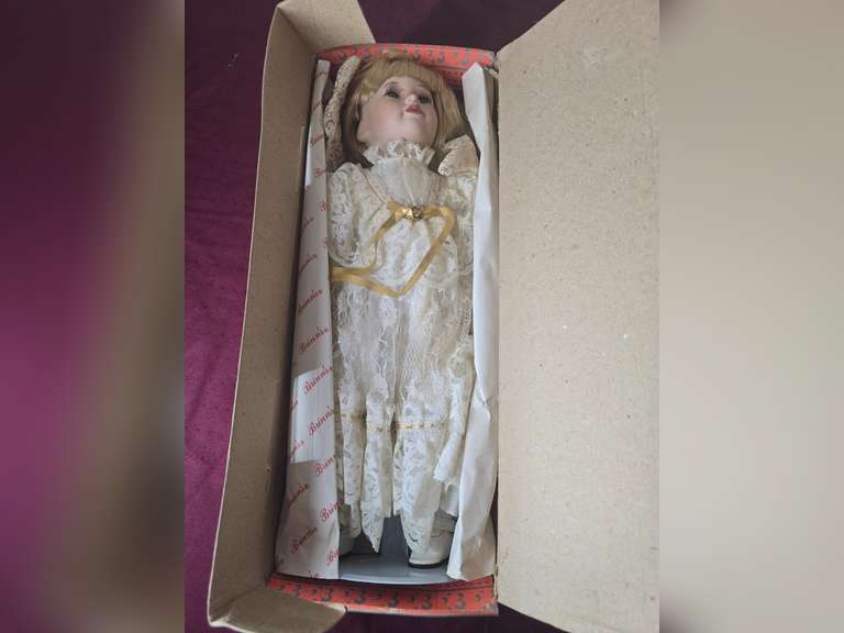 Brinn's porcelain doll, in box, 1997