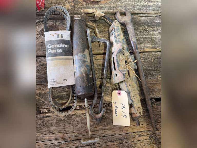 Spanner, wrench, scissor jack, grease gun, tire tool