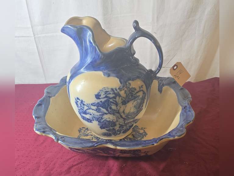 Pitcher and Bowl,  Ironstone,  Staffordsburg, England