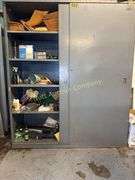 Large metal cabinet with contents