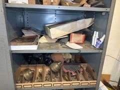 Large metal cabinet with contents