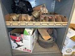 Large metal cabinet with contents