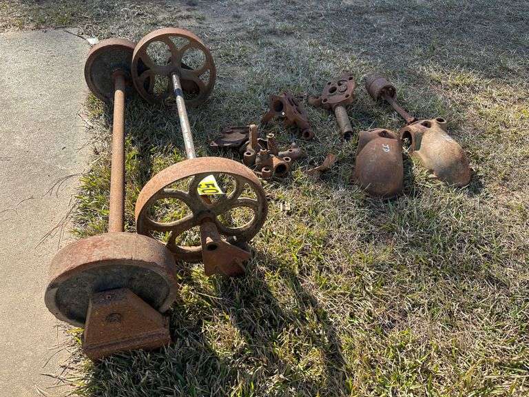 Industrial cart wheels and hit & miss engine parts