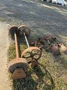 Industrial cart wheels and hit & miss engine parts