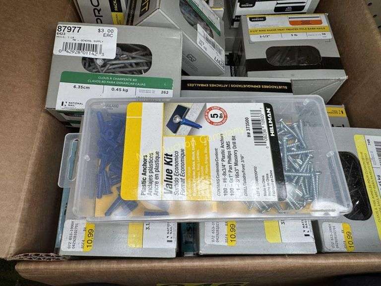 Nails and Screws Dry wall nails, masonry nails, framing nails, trim nails, pole barn nails, screws