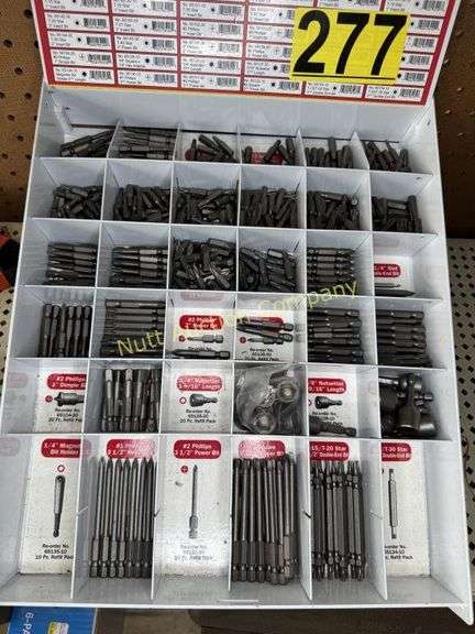 Screwdriver Bit Display Power screw driver bits and accessories and display - Nutt Auction