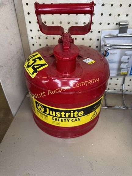 Justrite 2 gallon safety can