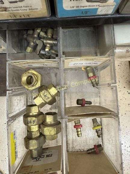 Metal roll around bin with brass & metal fittings