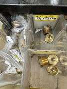 Metal roll around bin with brass & metal fittings