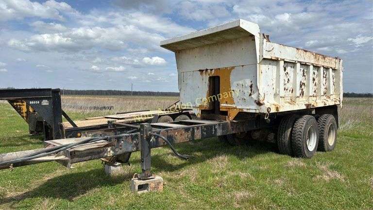 Dual Tandem Dump Trailer Hydraulic Sys. - NO TITLE Shop Built Hydraulic Dump Trailer
