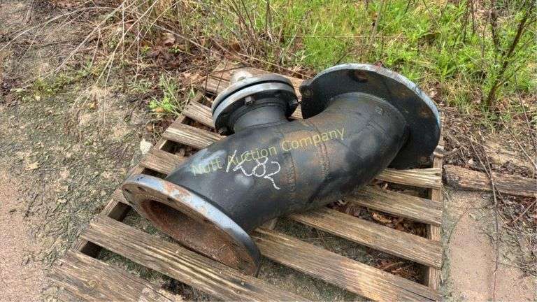 Industrial Steel Flanged Pipe Elbow, 12" Diameter