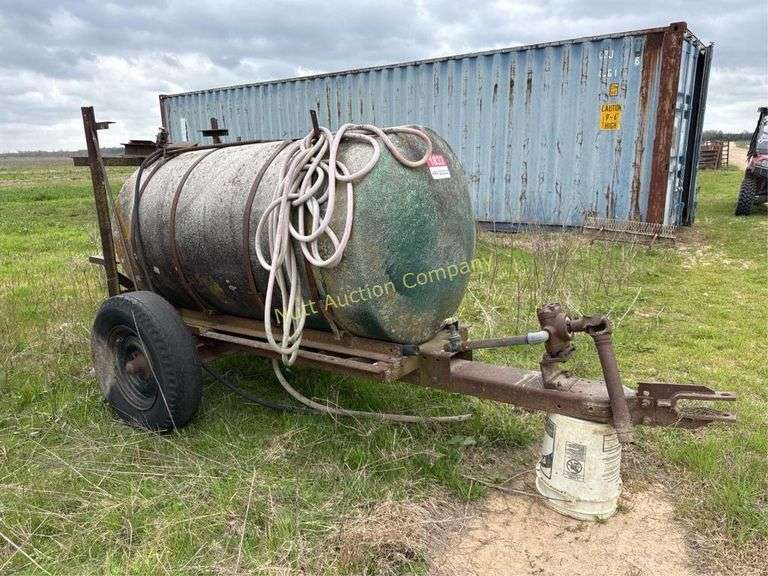 Water Tank Trailer, 500 Gallon Capacity - NO TITLE