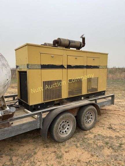 Olympian/Caterpillar 3456 500kw LPG generator with 1000 gallon propane tank on 18' trailer NO TITLE