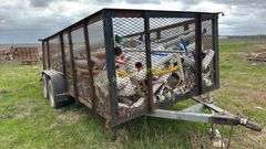 16' Dual tandem Utility Trailer, Metal Mesh Sides - NO TITLE