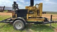 CAT Industrial Diesel Gen., Trailer Caterpillar model D311H 4 Cylinder Diesel Generator on trailer - NO TITLE