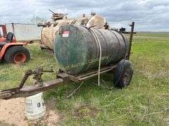 Water Tank Trailer, 500 Gallon Capacity - NO TITLE