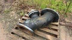 Industrial Steel Flanged Pipe Elbow, 12" Diameter