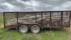 16' Dual tandem Utility Trailer, Metal Mesh Sides - NO TITLE