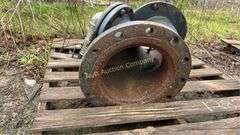 Industrial Steel Flanged Pipe Elbow, 12" Diameter