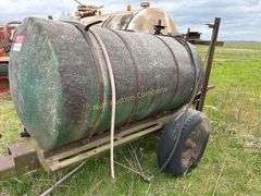 Water Tank Trailer, 500 Gallon Capacity - NO TITLE