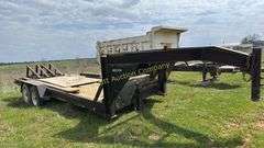 West Wind Gooseneck Trailer, Dual Axle, Fold-up Tandem Axle, NO TITLE SR# 4MRCH2027SP005205