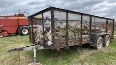 16' Dual tandem Utility Trailer, Metal Mesh Sides - NO TITLE