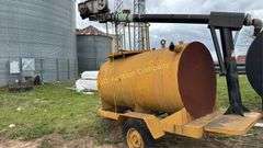 Yellow Asphalt Distributor Trailer, Single Axle, NO TITLE Tank size 87in x 47in