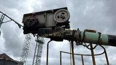 Yellow Asphalt Distributor Trailer, Single Axle, NO TITLE Tank size 87in x 47in