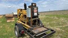 CAT Industrial Diesel Gen., Trailer Caterpillar model D311H 4 Cylinder Diesel Generator on trailer - NO TITLE