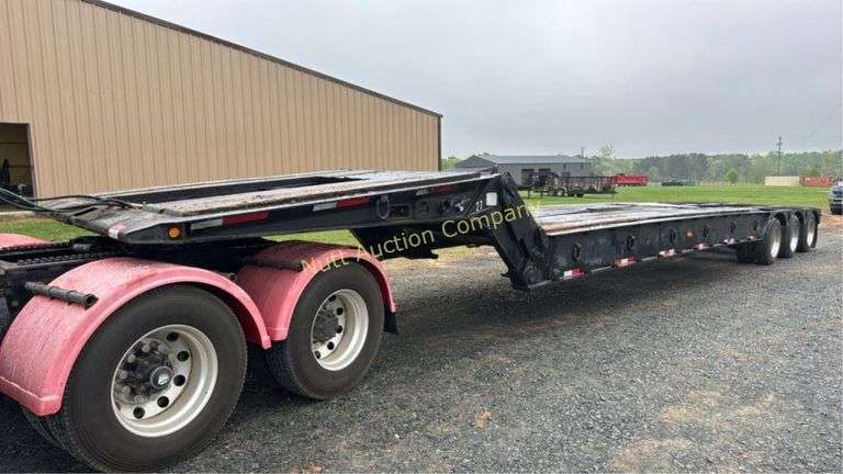2002 Loadking 50' Scissor Neck Tri-Axle W/TITLE Trailer With Pony Motor - VIN#5LKL5034021024276