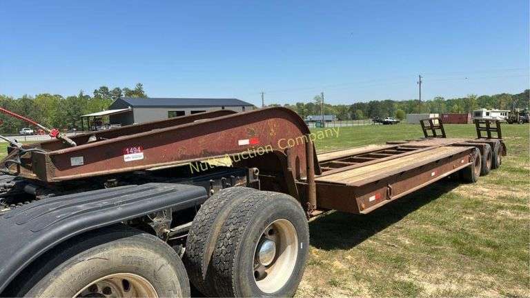 Drop neck Tri Axle Equipment Trailer -W/TITLE