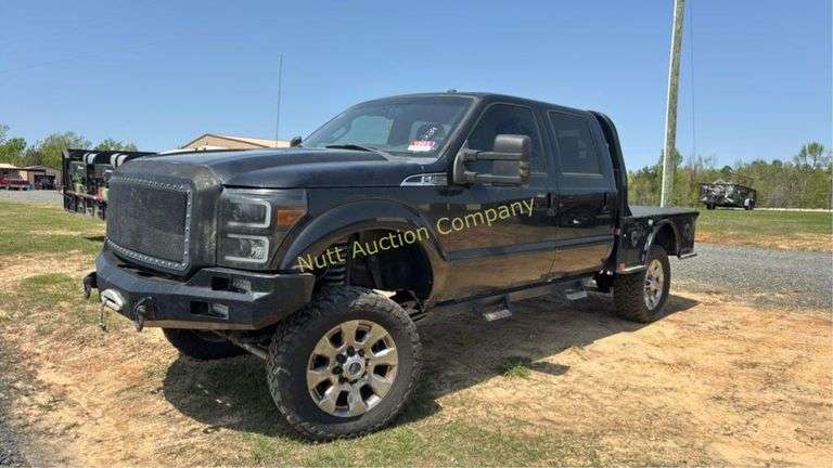 2015 Ford F250 Super Duty 4x4 Flatbed Vin 1FT7W2BT3FEB10407 Engine V8, 6.7L T Power Stroke Turbo Diesel, 190,306 miles showin