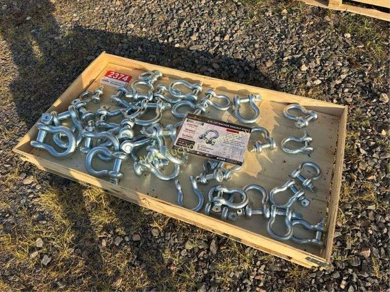 LandHonor LHR-G209  Shackles, Galvanized Carbon St LandHonor LHR-G209 4.75T Anchor Bow Shackles, Galvanized Carbon Steel, wit