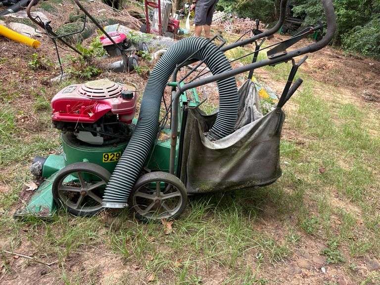 Billy Goat Outdoor Lawn Vacuum, Honda Engine, Large Collection Bag. Condition unknown