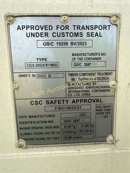 Shipping container - 20ft