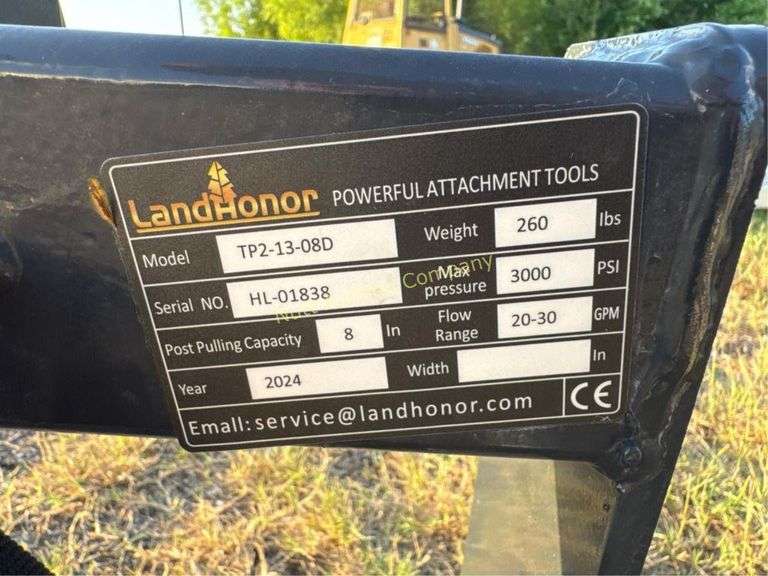 Land Honor TP2-13-08D Hydraulic Post Puller, 3000