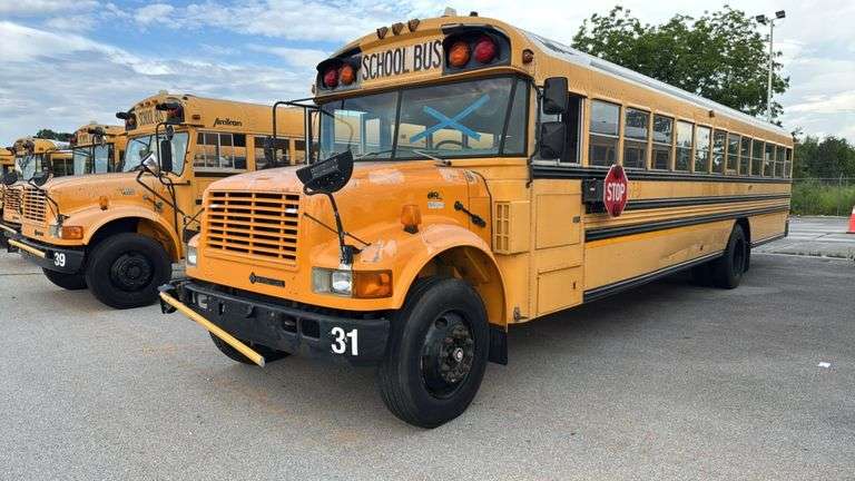 2001 Blue Bird School Bus, International T444E C210 Diesel Engine- MSO and BILL OF SALE