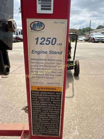 Atd Tools 7482 Engine Stand, 1250 lbs Capacity, 3