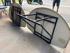 Basketball Backboards with Hoops, Metal Frame, qty 2