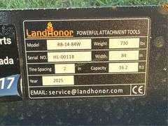 LandHonor RB-14-84W Skid Steer Rake Attachment, 84
