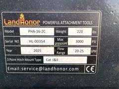 LandHonor PHA-16-2C Skid Steer 3-Point Hitch Adapt