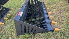 LandHonor RB-14-72W Skid Steer Rock Bucket, 72" W