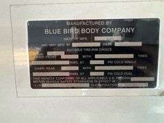 2001 Blue Bird School Bus, T444E C210 Diesel Engine- MSO and BILL OF SALE