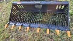 LandHonor RB-14-72W Skid Steer Rock Bucket, 72" W